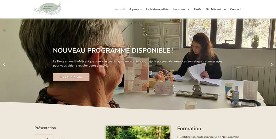 Site Chloé Wane — Bien-être & santé