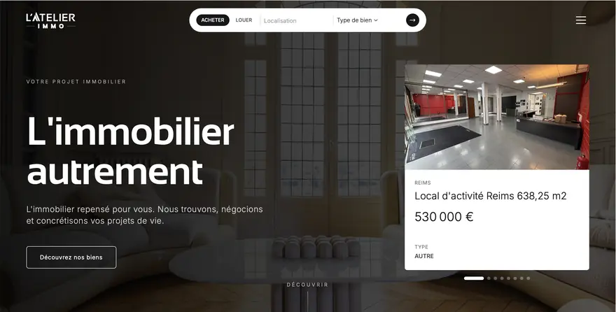 Site l'Atelier immo
