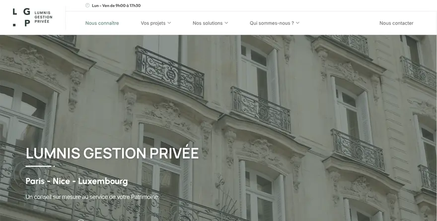 Site Lumnis GP — Gestion de patrimoine